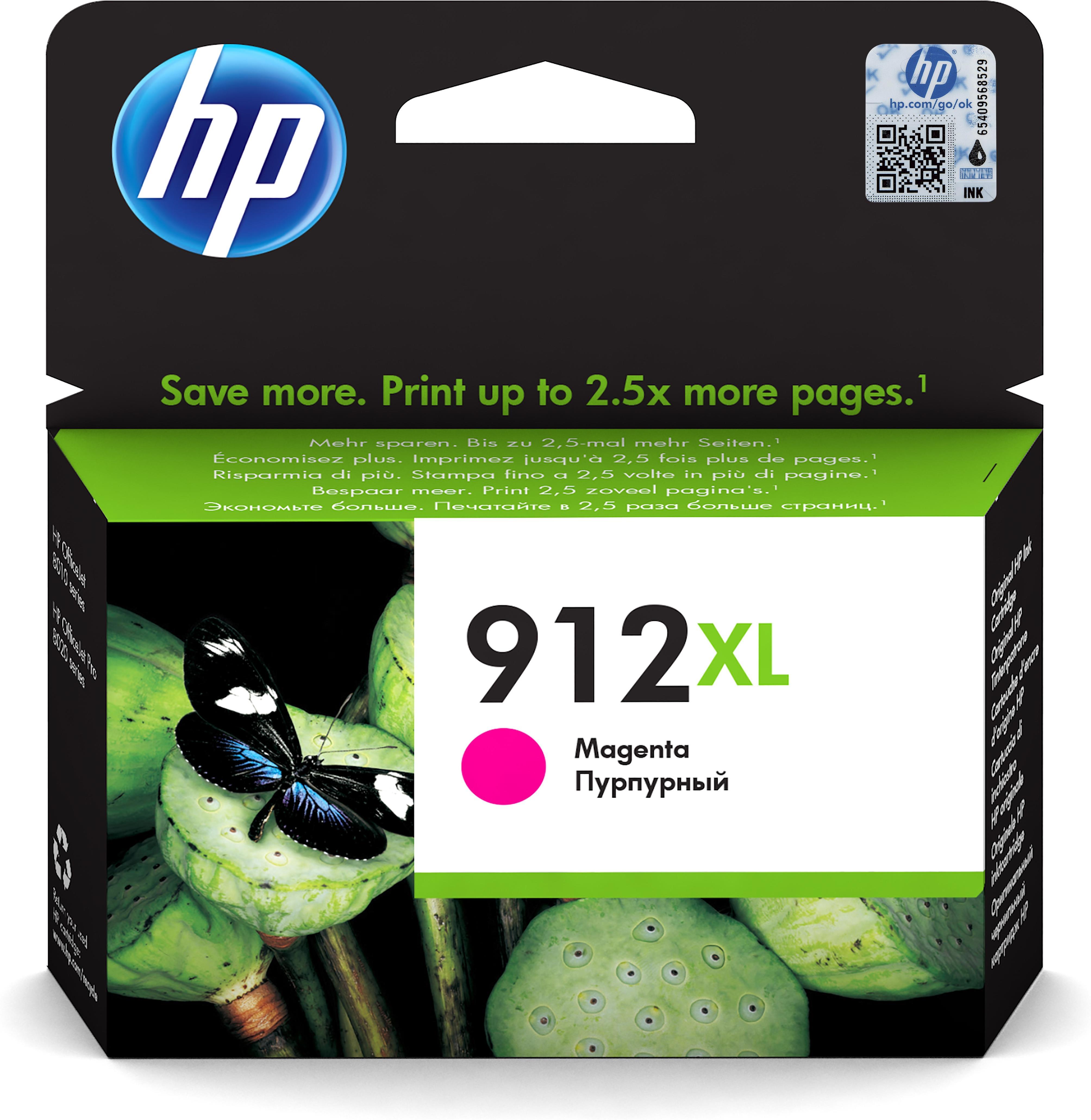 Hewlett Packard (HP) HP 912XL didelio našumo purpurinis rašalas
