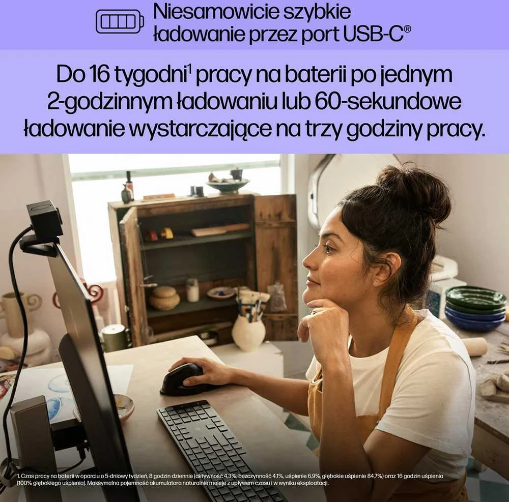 Hewlett Packard (HP) HP 920 Belaidė pelė, Ergonomic, Vertical - Juodas