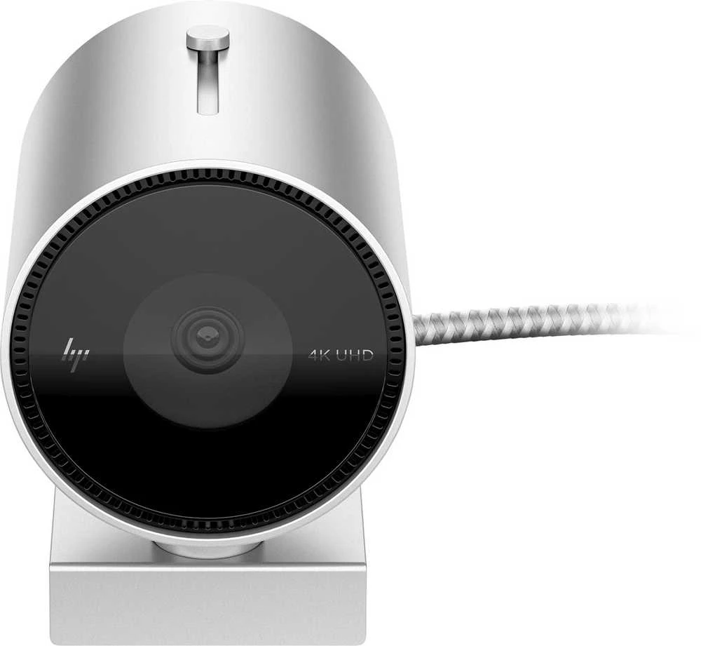 Hewlett Packard (HP) HP 950 4K UHD žiniatinklio kamera / USB / privatumas / automatinis fokusavimas, AI automatinis kadravimas / mikrofonas / Sidabrinis / 1 metai