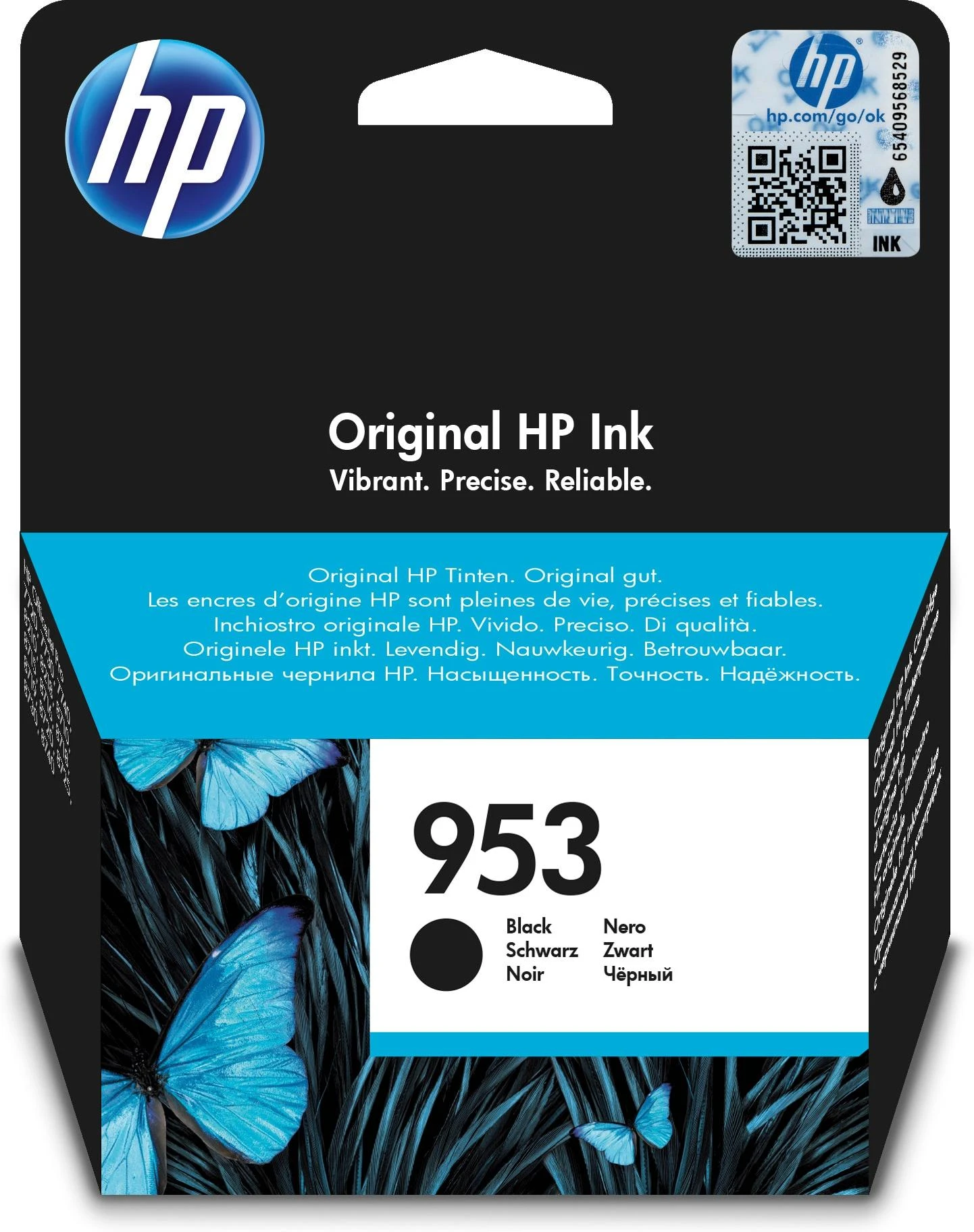 Hewlett Packard (HP) HP 953 juodo rašalo kasetė, 1000 puslapių, skirta HP Officejet Pro 8218, 8710, 8720, 8740