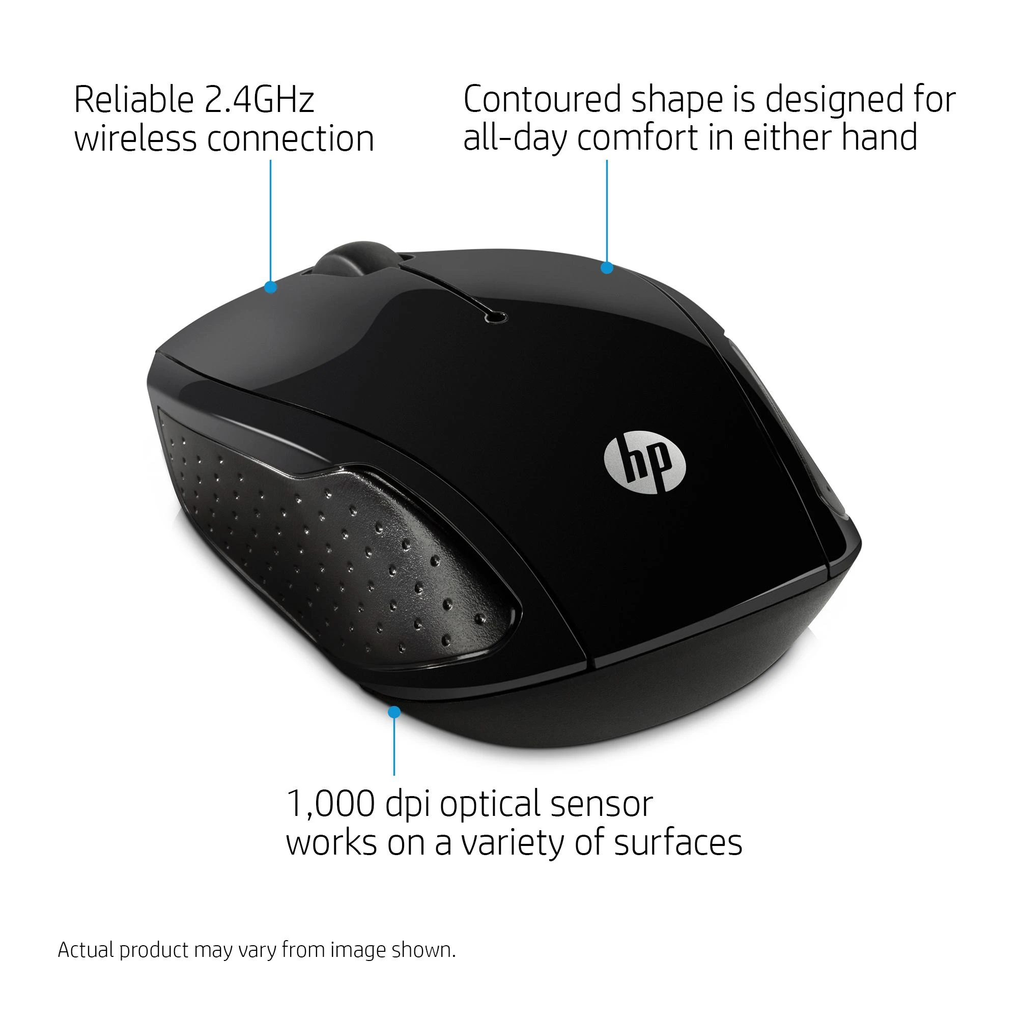 Hewlett Packard (HP) HP 200 Juodas Belaidė pelė