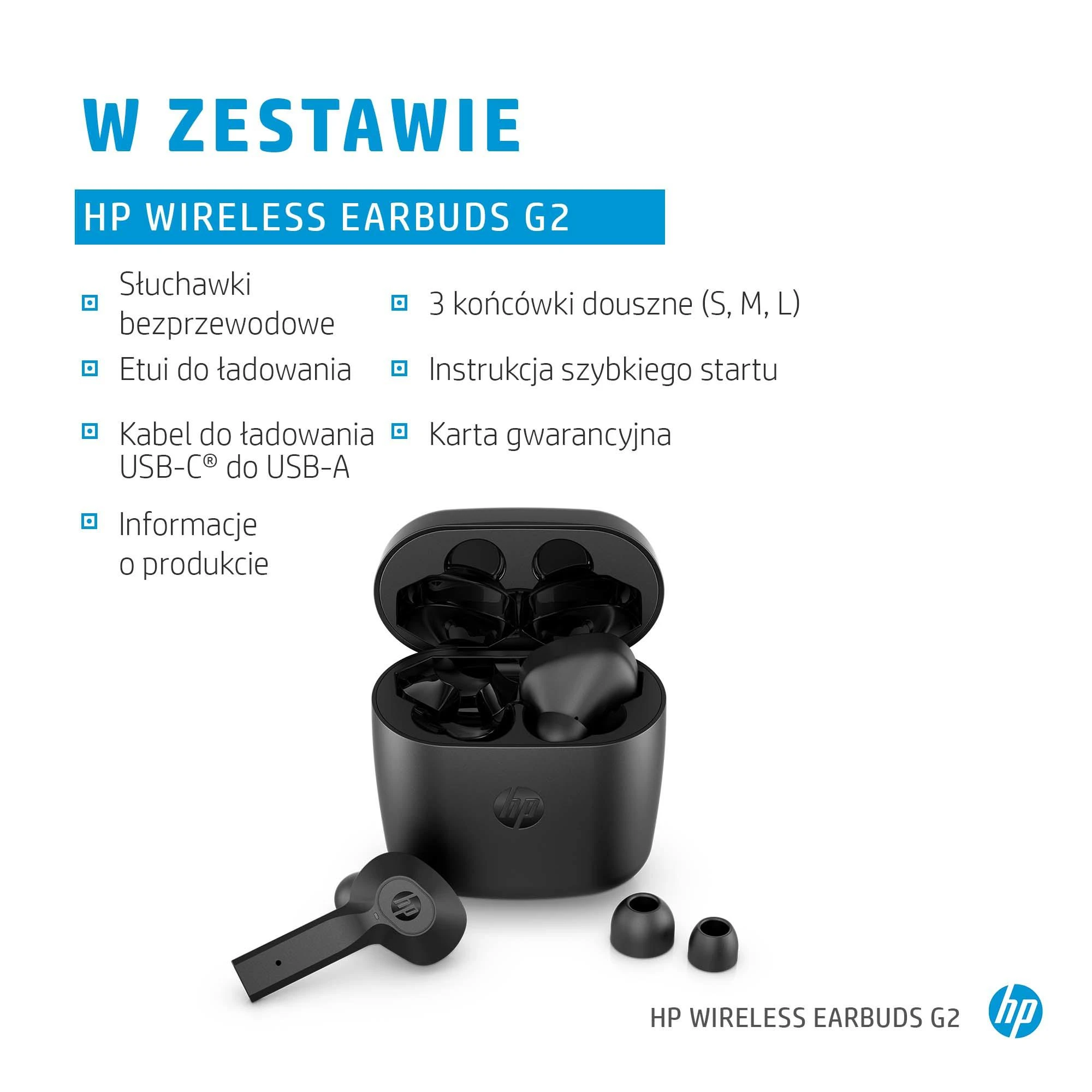 Ausinės Hewlett Packard (HP) HP Belaidės Earbuds G2