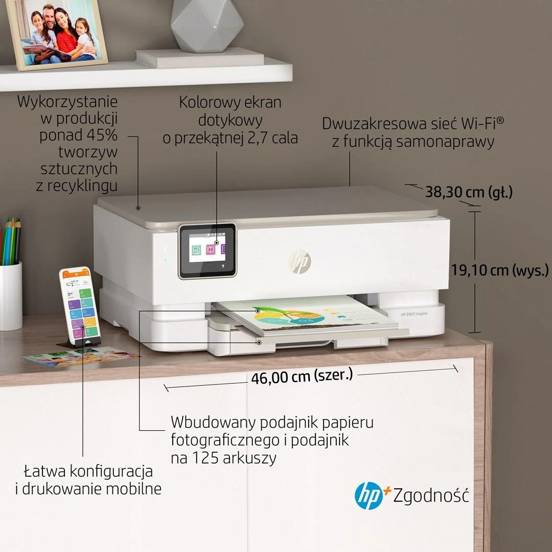 Hewlett Packard (HP) Spausdintuvas - HP ENVY Inspire 7220e Belaidis Visiškai Integruotas 4800x1200 DPI