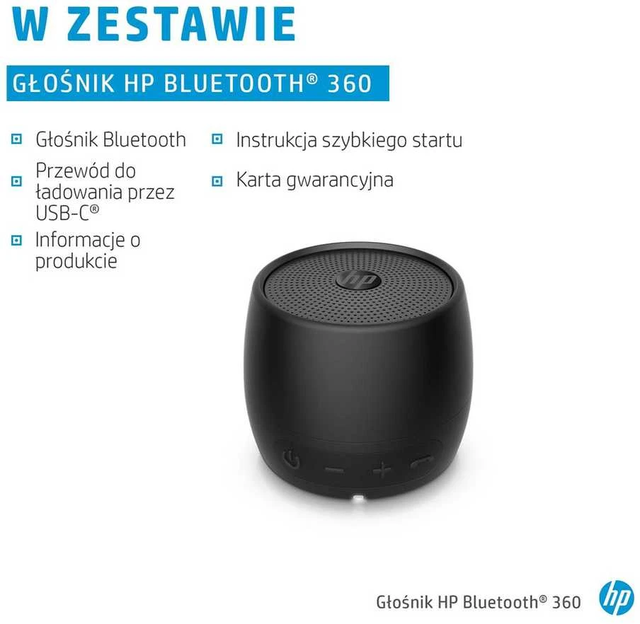 Hewlett Packard (HP) HP Juodas Bluetooth Speaker 360