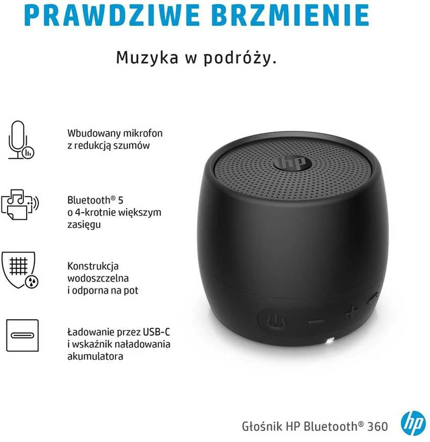 Hewlett Packard (HP) HP Juodas Bluetooth Speaker 360