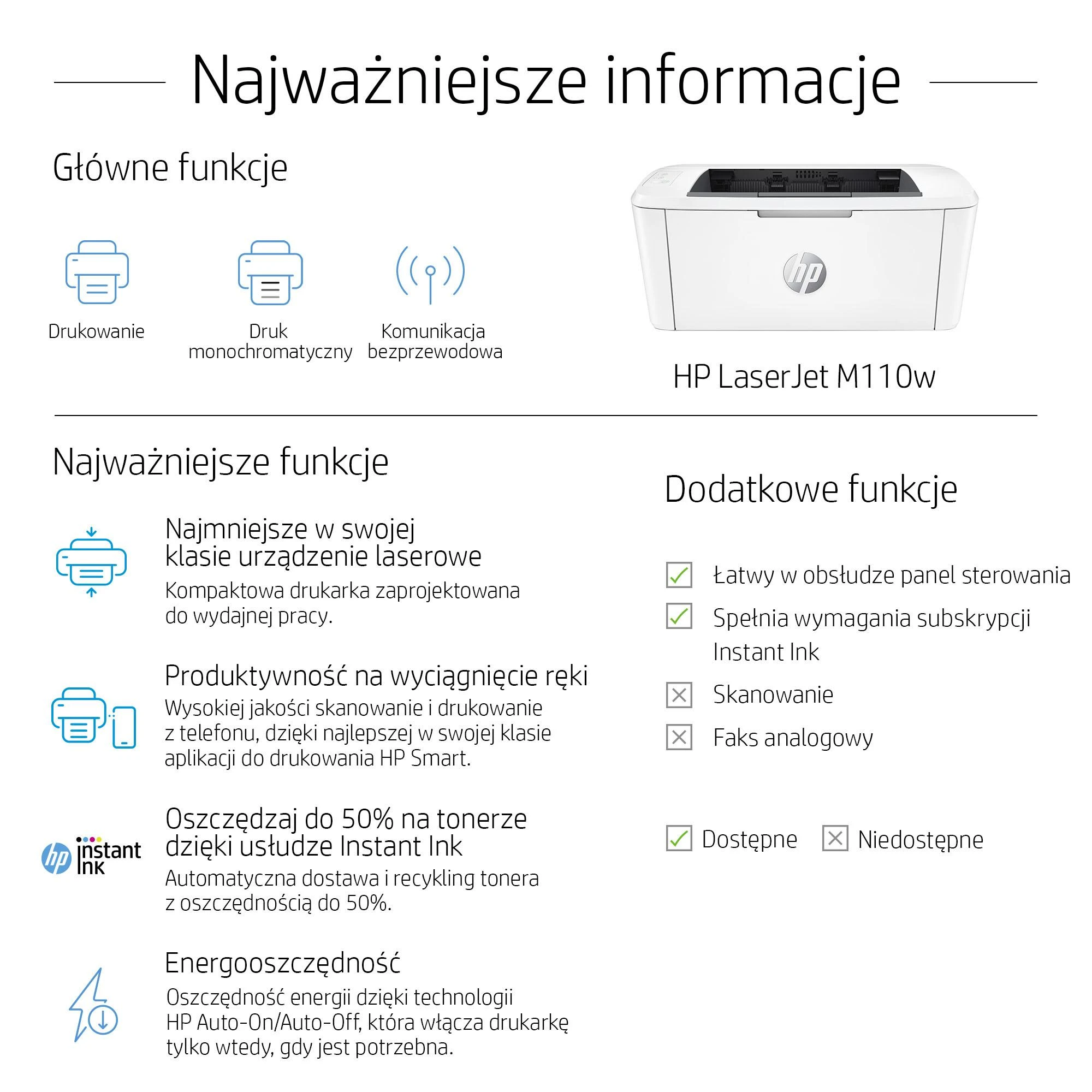 Hewlett Packard (HP) HP LaserJet M110W spausdintuvas
