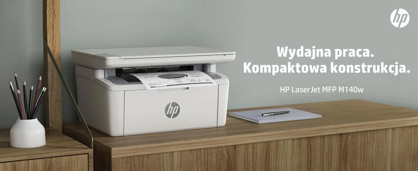 Daugiafunkcis lazerinis spausdintuvas HP LaserJet MFP M140w, spausdinimas / kopijavimas / skenavimas, nespalvotas, A4, 20 ppm, USB / Wi-Fi, baltas