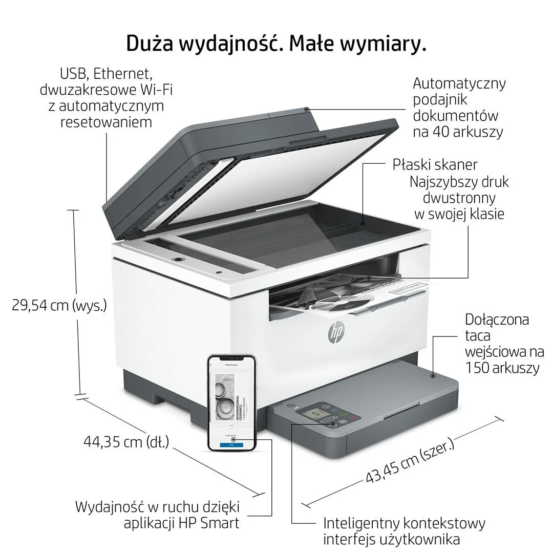 Daugiafunkcis lazerinis spausdintuvas HP LaserJet MFP M234sdw, spausdinimas / kopijavimas / skenavimas, nespalvotas, A4, 29 ppm, automatinis dvipusis, USB / LAN / Wi-Fi