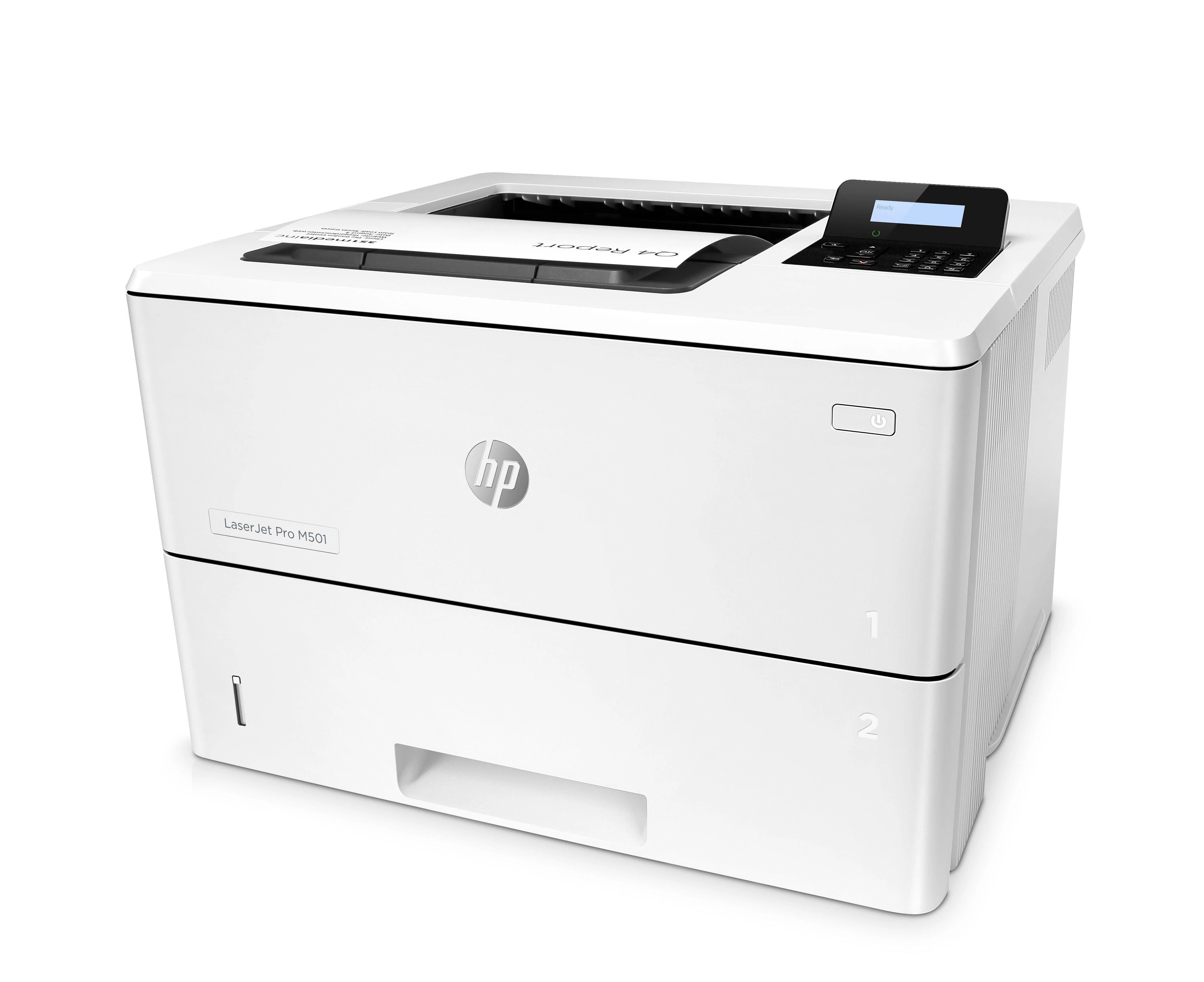 Hewlett Packard (HP) HP LaserJet Pro M501dn Spausdintuvas - A4 Mono lazerinis, Spausdinimas, Automatinis dokumentų tiektuvas, Auto-Duplex, LAN, 43ppm, 1500-6000 puslapių per mėnesį (pakeičia P3015dn)
