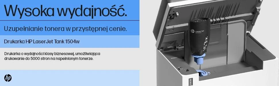 Hewlett Packard (HP) HP LaserJet Tank 1504w Spausdintuvas - A4 Mono lazerinis, Print, Wifi, 23ppm, 250-2500 pages per mėnesį (pakeičia Neverstop)