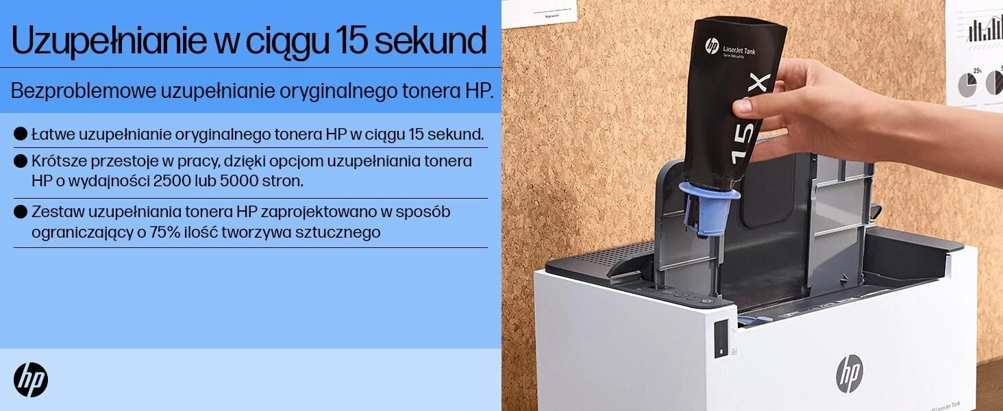 Hewlett Packard (HP) HP LaserJet Tank 2504dw Spausdintuvas - A4 Mono lazerinis, Print, Auto-Duplex, LAN, WiFi, 23ppm, 250-2500 pages per month (replaces Neverstop)