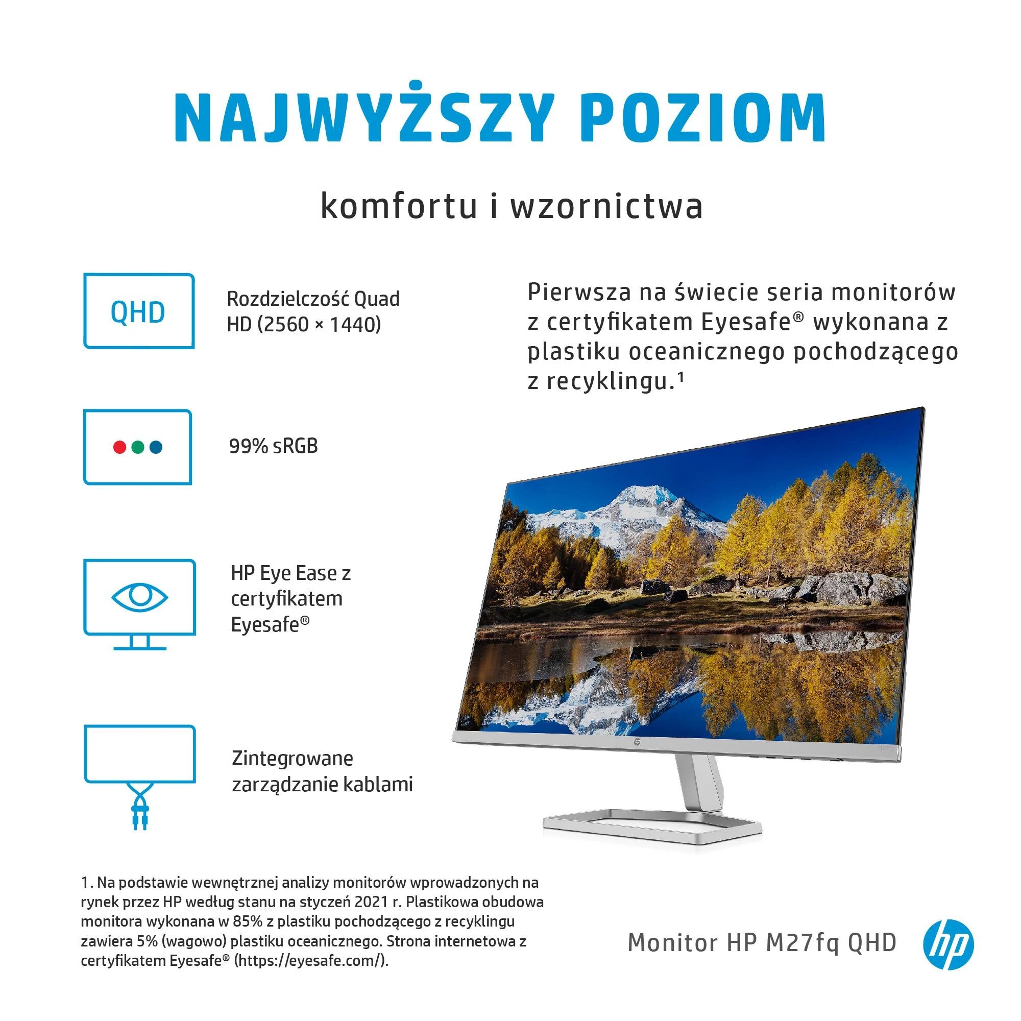 Hewlett Packard (HP) Monitorius HP M27fq