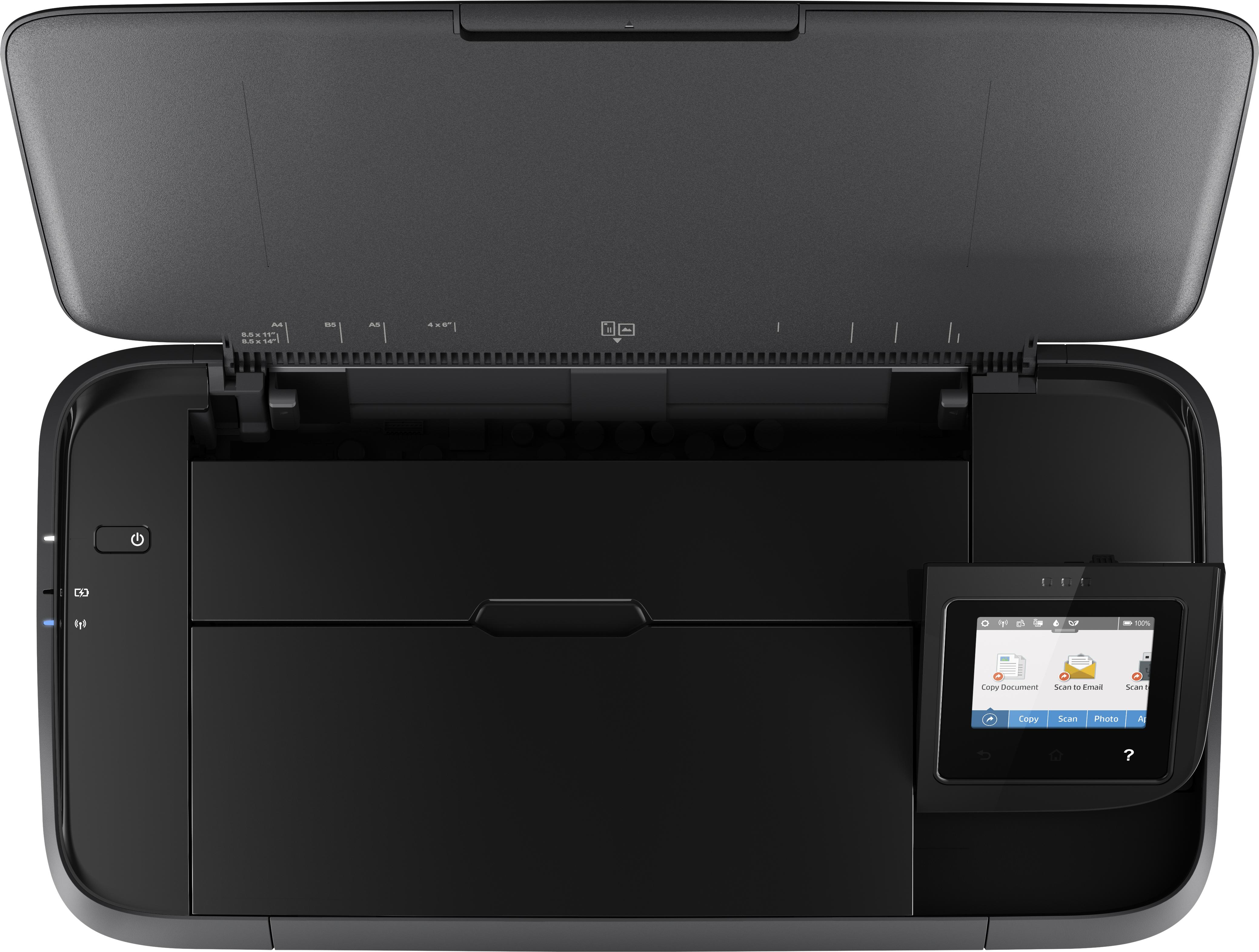 Hewlett Packard (HP) „HP Officejet 250“ mobilusis daugiafunkcis daugiafunkcis spalvotas rašalinis spausdintuvas, A4, 8 psl./min., kopijavimas, 10 psl./min., spausdinimas, 50 lapų, USB, „Wi-Fi“