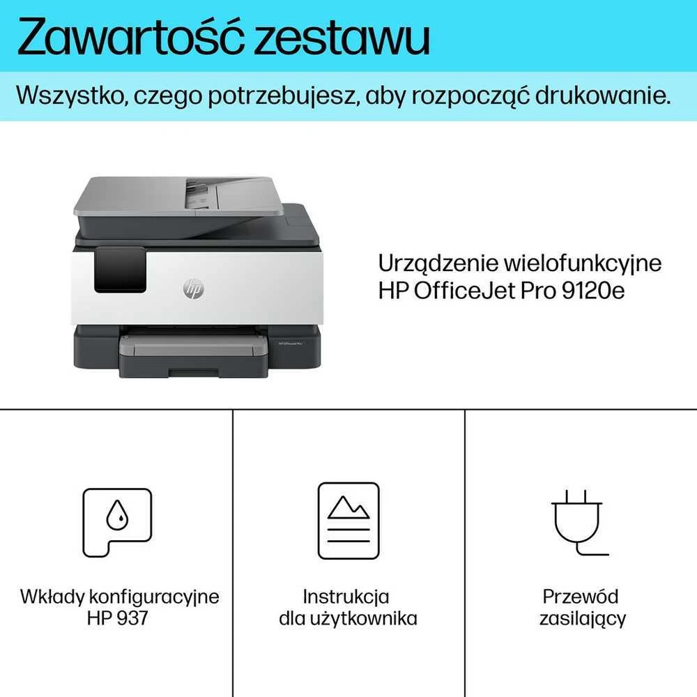 Spausdintuvas - HP OfficeJet Pro 9120e, A4, 4800x1200dpi, 22ppm, WiFi