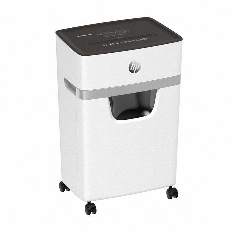 Popieriaus Smulkintuvas - HP Oneshred 10MC, Mikro Pjaustymas, P-5, 10 Kortelių, 20 L, Šviesiai Pilkas