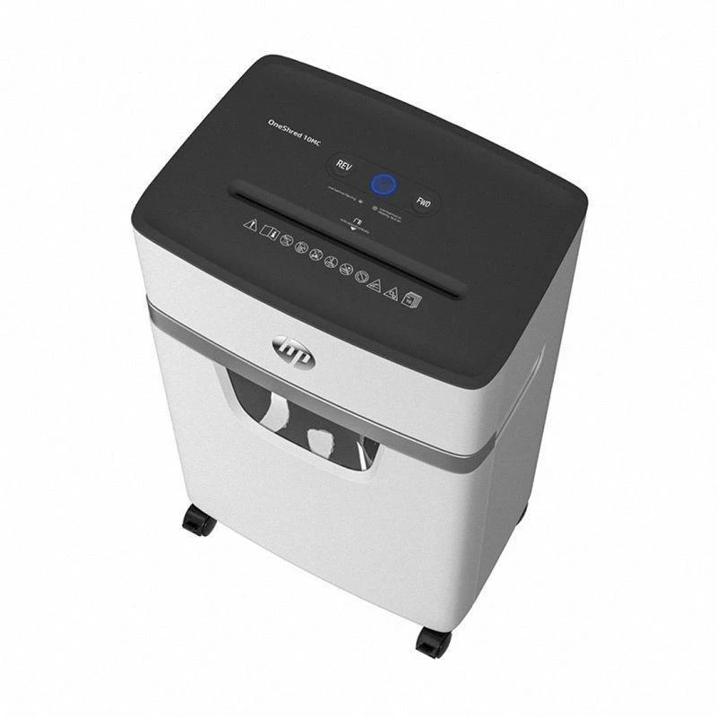 Popieriaus Smulkintuvas - HP Oneshred 10MC, Mikro Pjaustymas, P-5, 10 Kortelių, 20 L, Šviesiai Pilkas