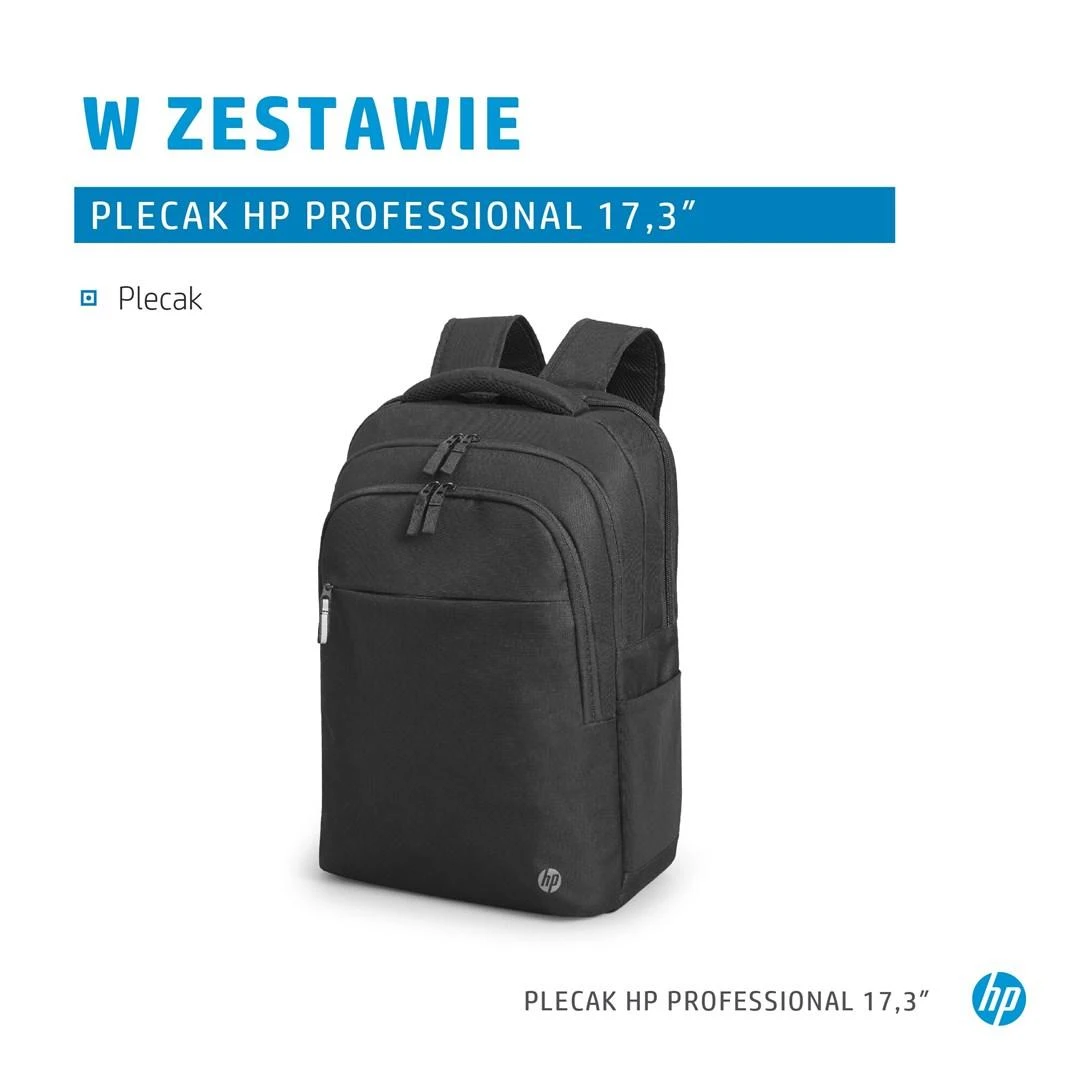 Hewlett Packard (HP) HP Professional 17.3 kuprinė su RFID/Bluetooth sekiklio kišene – juoda