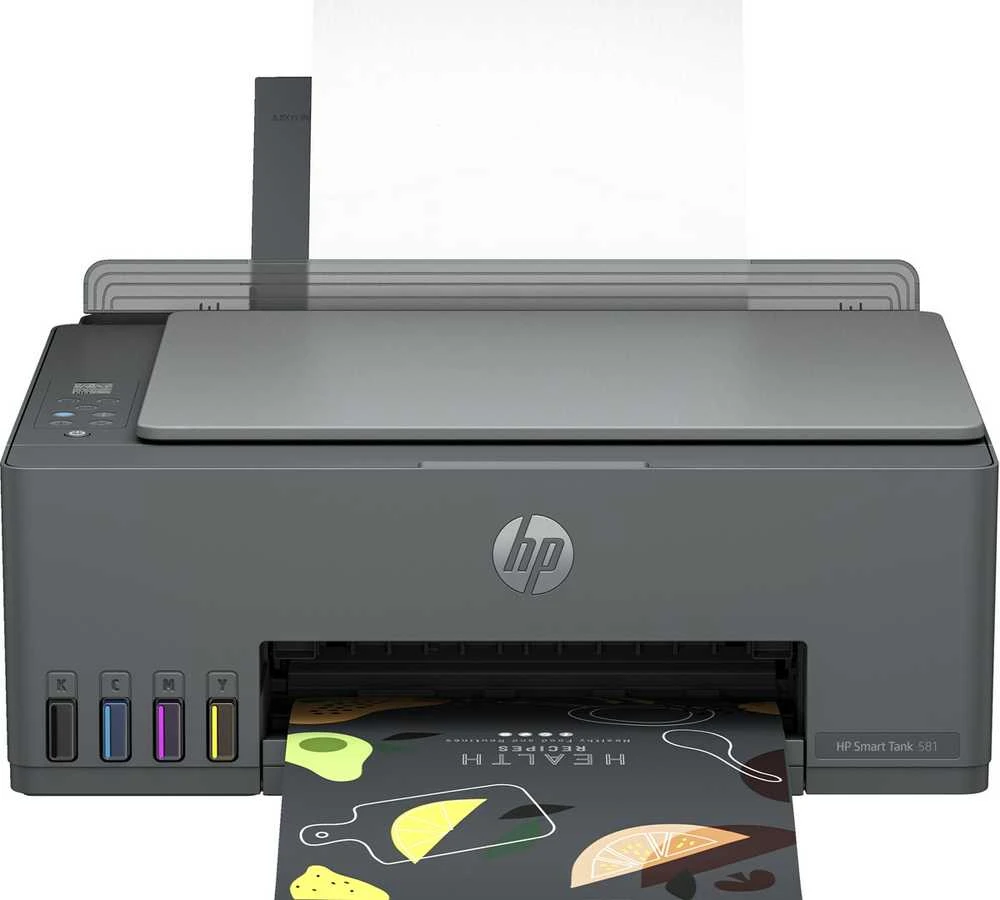 Daugiafunkcis Spausdintuvas - HP Smart Tank 581 Belaidis, Didelio Pajėgumo Rašalo Bakas