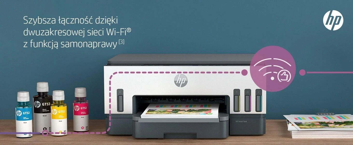 Hewlett Packard (HP) HP Smart Tank 720 AIO daugiafunkcis spausdintuvas Spausdintuvas - A4 spalvotas rašalinis, spausdinimas / kopijavimas / nuskaitymas, automatinis dvipusis spausdinimas, WiFi, 15 psl./min., 400–800 puslapių per mėnesį