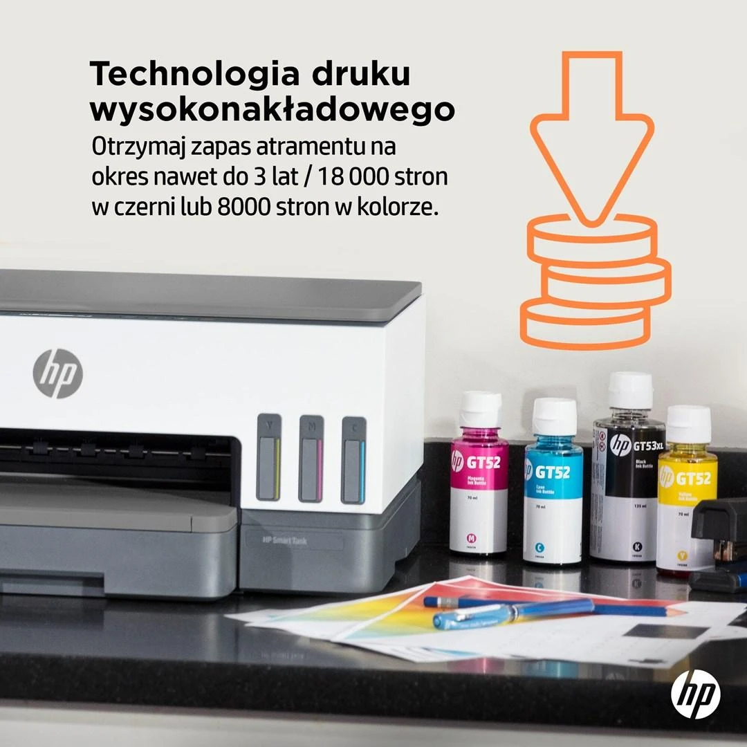 Hewlett Packard (HP) HP Smart Tank 720 AIO daugiafunkcis spausdintuvas Spausdintuvas - A4 spalvotas rašalinis, spausdinimas / kopijavimas / nuskaitymas, automatinis dvipusis spausdinimas, WiFi, 15 psl./min., 400–800 puslapių per mėnesį