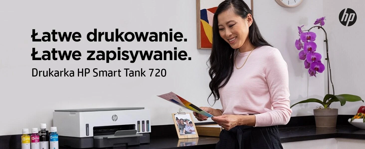 Hewlett Packard (HP) HP Smart Tank 720 AIO daugiafunkcis spausdintuvas Spausdintuvas - A4 spalvotas rašalinis, spausdinimas / kopijavimas / nuskaitymas, automatinis dvipusis spausdinimas, WiFi, 15 psl./min., 400–800 puslapių per mėnesį