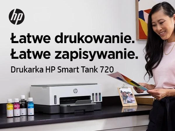 Hewlett Packard (HP) HP Smart Tank 720 AIO daugiafunkcis spausdintuvas Spausdintuvas - A4 spalvotas rašalinis, spausdinimas / kopijavimas / nuskaitymas, automatinis dvipusis spausdinimas, WiFi, 15 psl./min., 400–800 puslapių per mėnesį