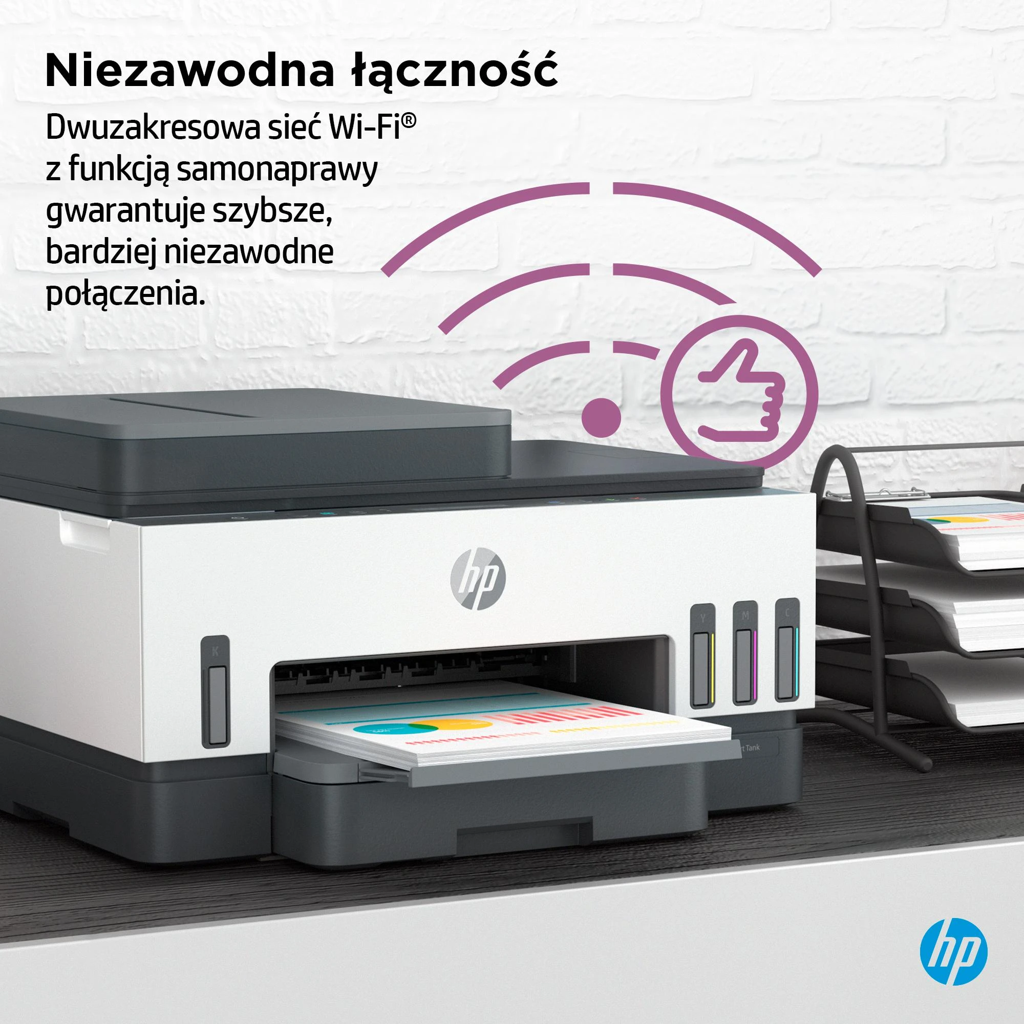 Hewlett Packard (HP) HP Smart Tank 750 AIO daugiafunkcis spausdintuvas Spausdintuvas - A4 spalvotas rašalinis, spausdinimas / kopijavimas / nuskaitymas, automatinis dvipusis spausdinimas, WiFi, 15 psl./min., 400–800 puslapių per mėnesį
