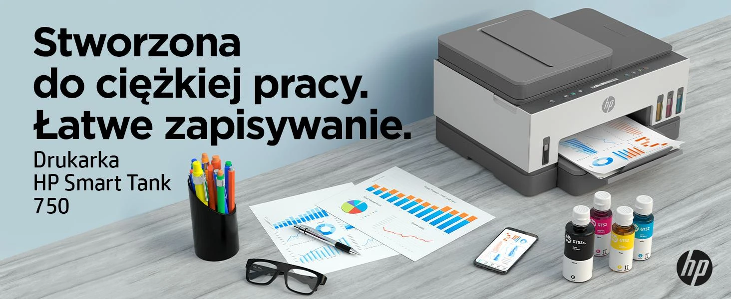 Hewlett Packard (HP) HP Smart Tank 750 AIO daugiafunkcis spausdintuvas Spausdintuvas - A4 spalvotas rašalinis, spausdinimas / kopijavimas / nuskaitymas, automatinis dvipusis spausdinimas, WiFi, 15 psl./min., 400–800 puslapių per mėnesį