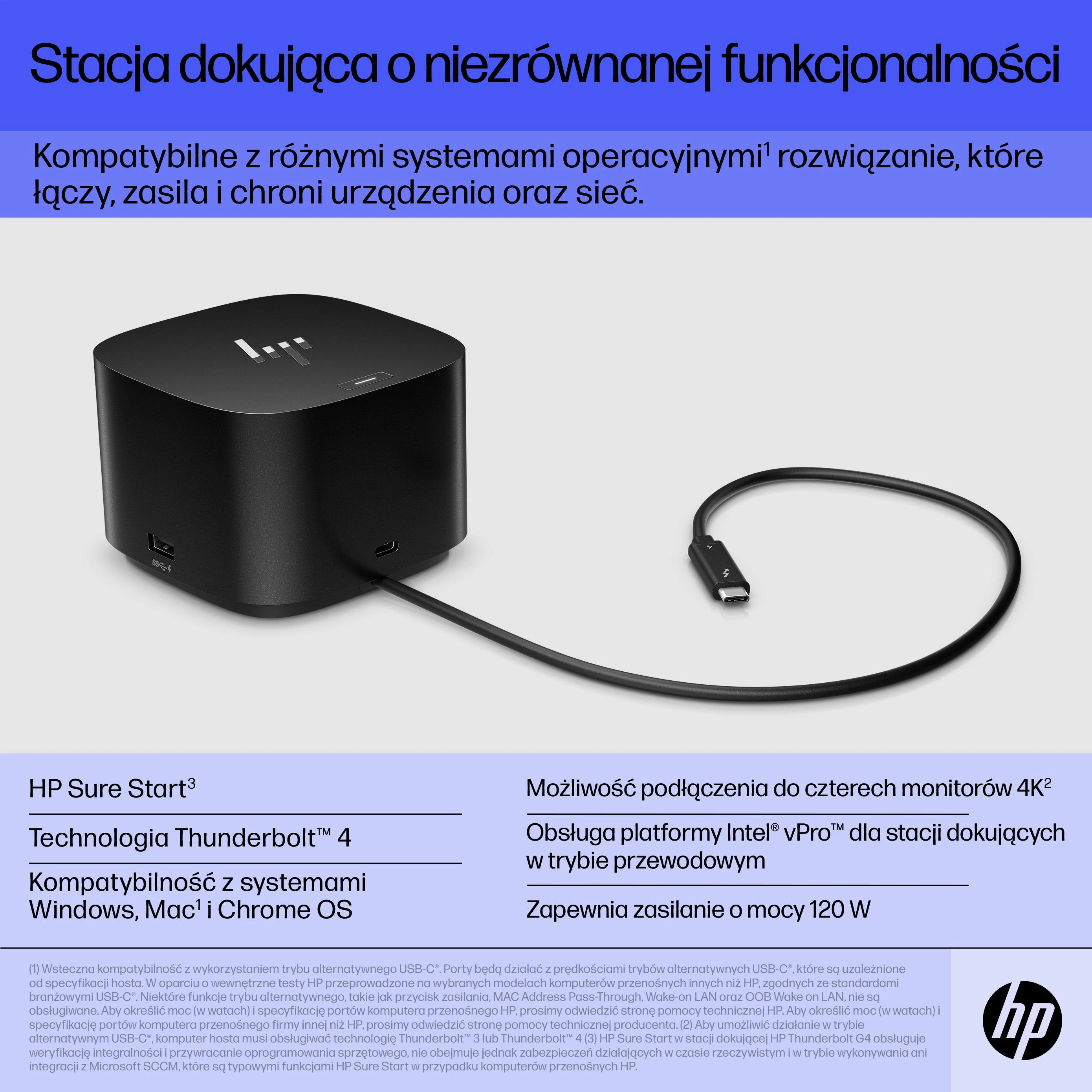 Prijungimo stotelė HP Thunderbolt Dock 120W G4 (4J0A2AA)