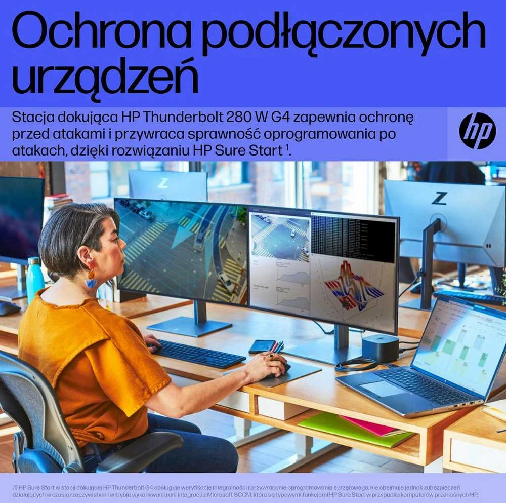 Hewlett Packard (HP) HP Thunderbolt 280W G4 dokas su kombinuotu kabeliu