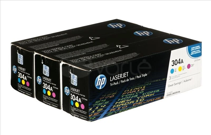 Hewlett Packard (HP) HP 304A, skirtas Color LaserJet CP2025 / CM2320 serijai C,Y,M (kiekvienas 2 800 puslapių)