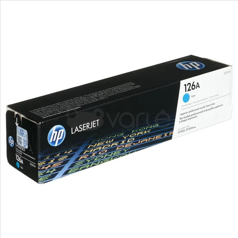 Hewlett Packard (HP) HP 126A žydra tonerio kasetė, 1000 puslapių, skirta HP Color LaserJet CP1025, Pro 100, Pro 200, M275 serijoms