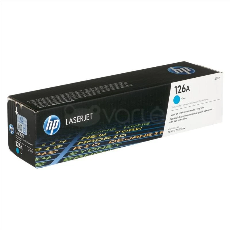 Hewlett Packard (HP) HP 126A žydra tonerio kasetė, 1000 puslapių, skirta HP Color LaserJet CP1025, Pro 100, Pro 200, M275 serijoms