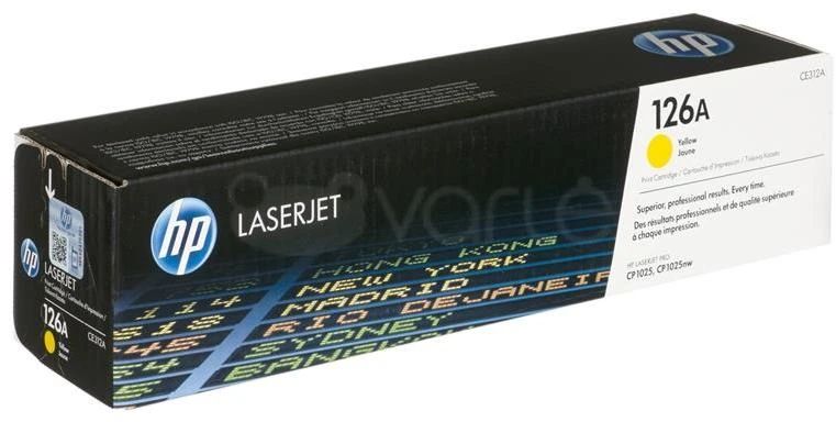 Hewlett Packard (HP) HP 126A Geltona tonerio kasetė, 1000 puslapių, skirta „Color LaserJet CP1025“, „Pro 100“, „Pro 200“, „M275“ serijoms