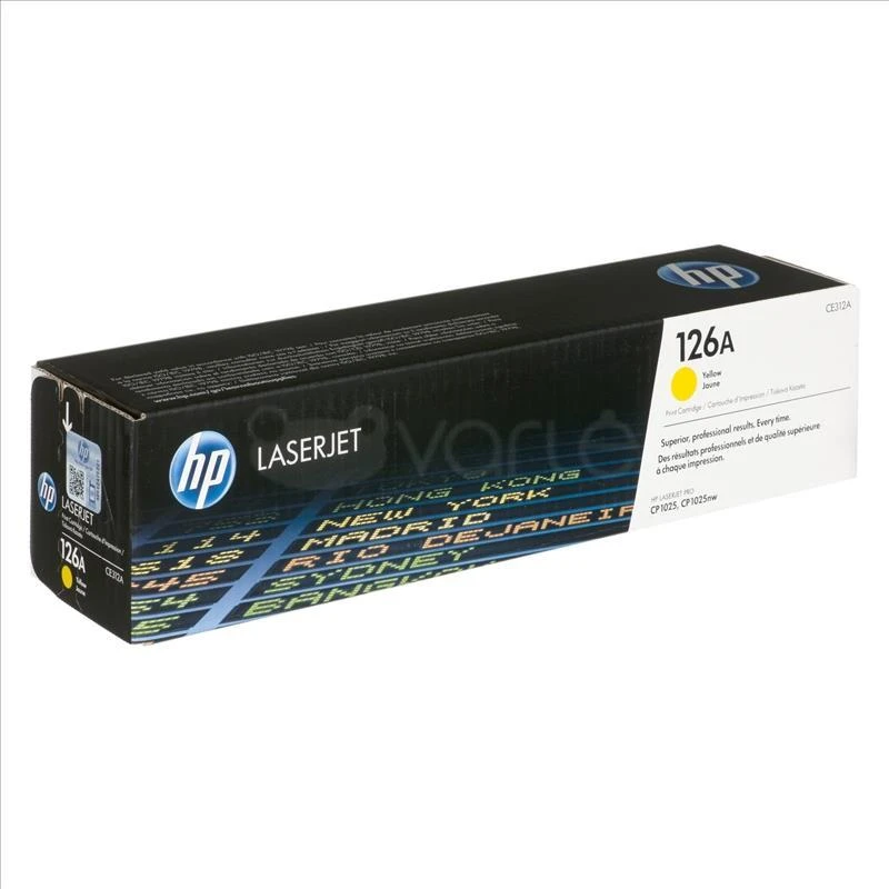 Hewlett Packard (HP) HP 126A Geltona tonerio kasetė, 1000 puslapių, skirta „Color LaserJet CP1025“, „Pro 100“, „Pro 200“, „M275“ serijoms