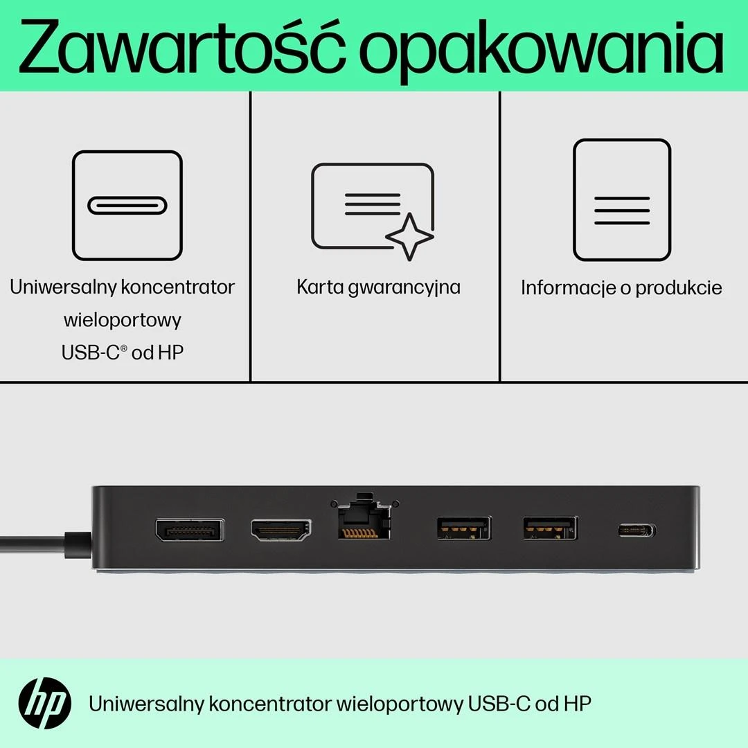 Hewlett Packard (HP) HP universalus USB-C kelių prievadų šakotuvas (mažmeninė prekyba)