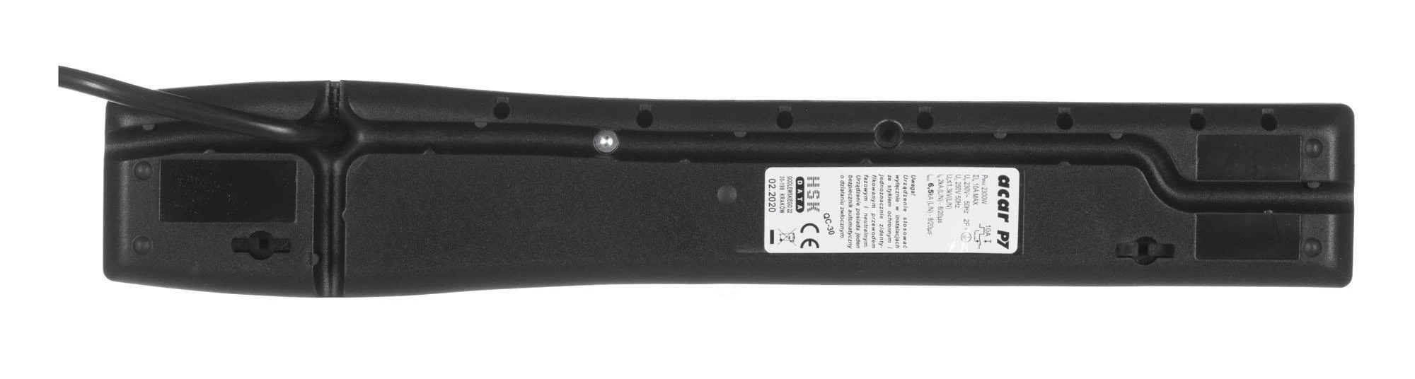 Prailgintuvas su apsauga Acar P7 juodas - 7 lizdai - 3m