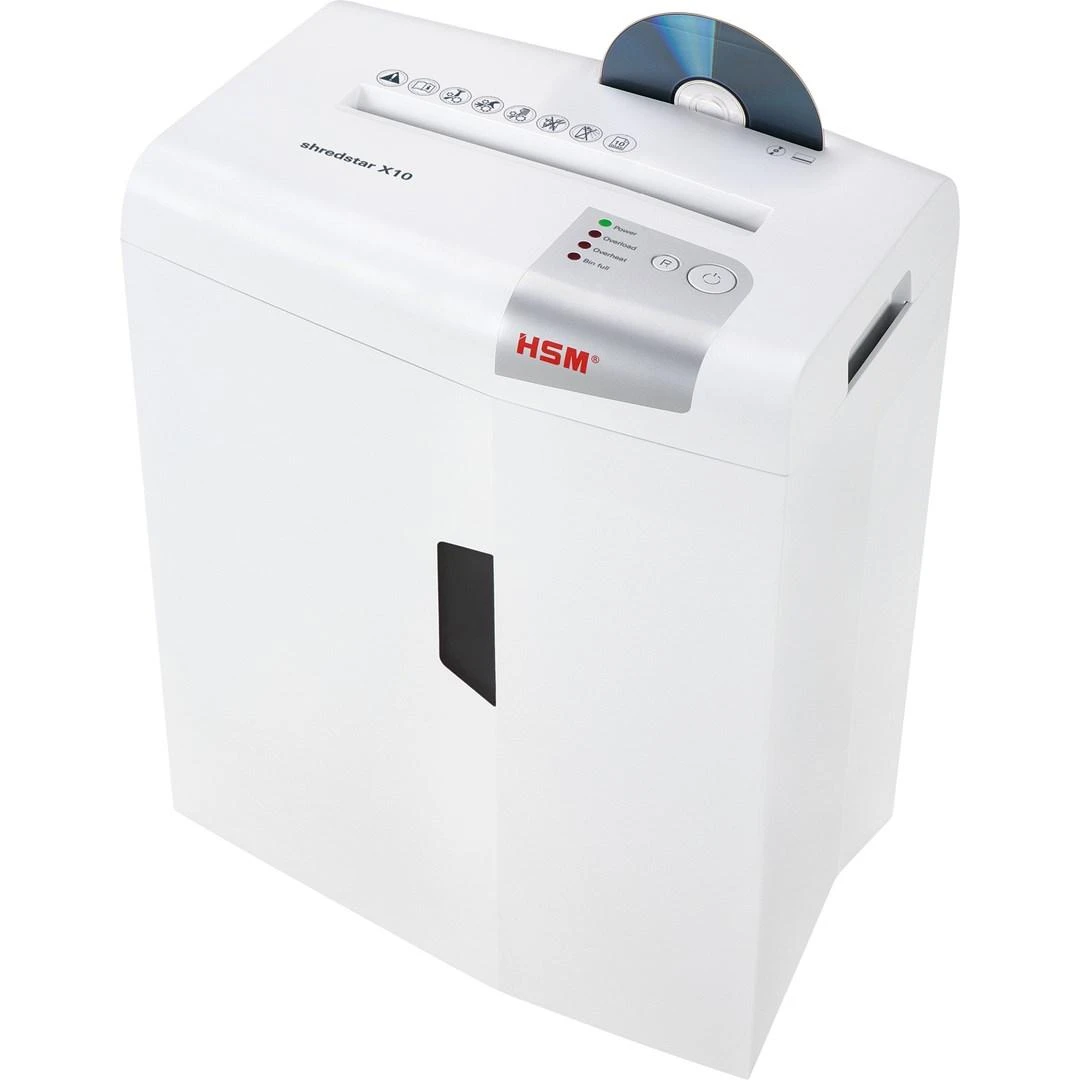HSM 1042121 HSM „Shredstar S10“ – 6 mm juostelės / 10 lapų po 80 g / 18 l talpos dėžė / P-2