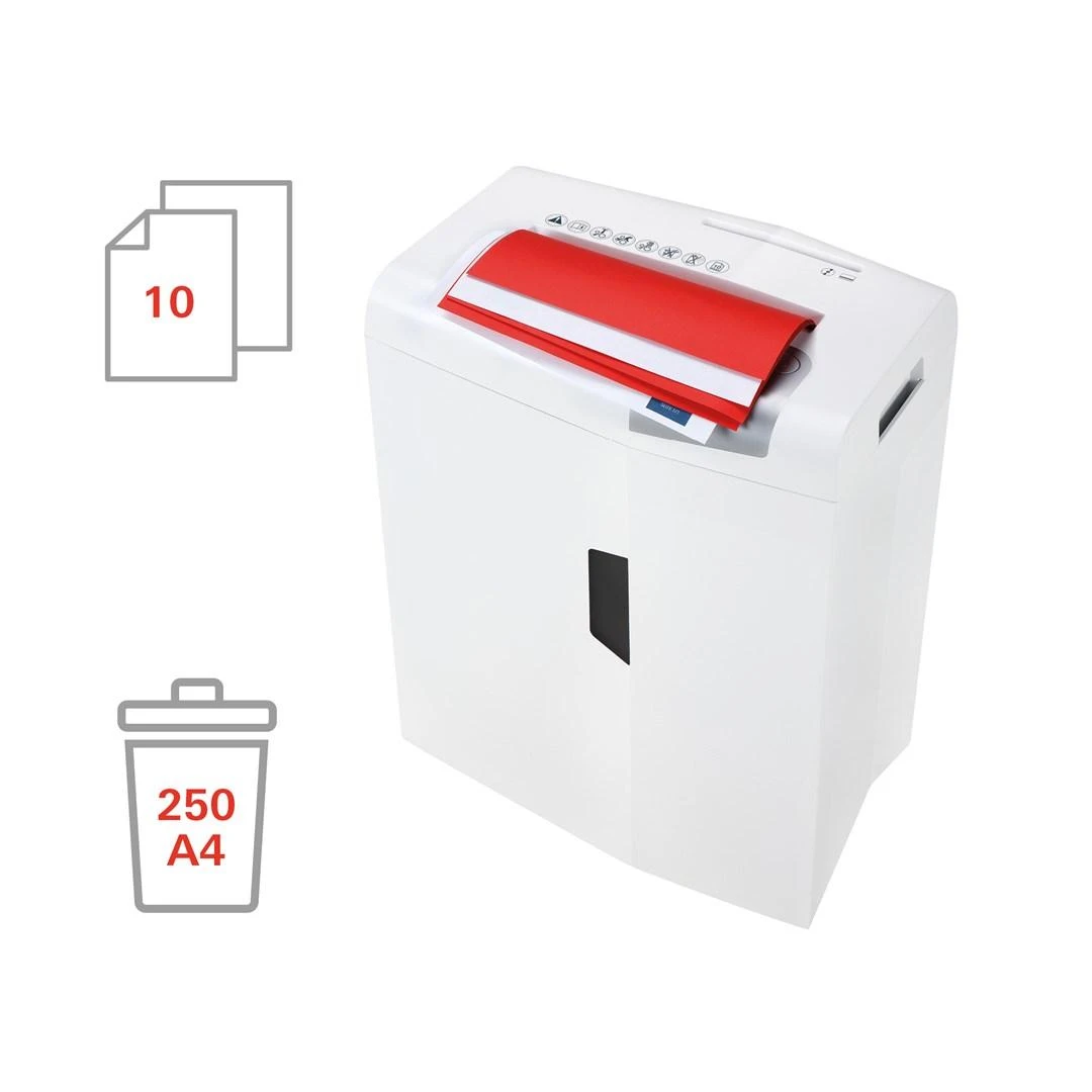 HSM 1042121 HSM „Shredstar S10“ – 6 mm juostelės / 10 lapų po 80 g / 18 l talpos dėžė / P-2