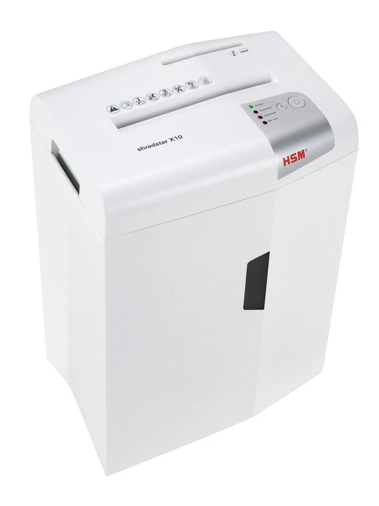 HSM 1045111 HSM „Shredstar X10“ – kryžminio kirpimo, 4,5 x 35 mm / 10 lapų, 80 g / 20 l dėžė / P-4