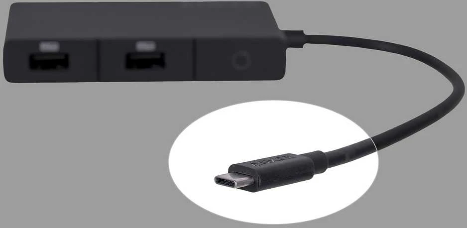 Anker 332 Wired USB 3.2 Gen 1 (3.1 Gen 1) Type-C Juodas