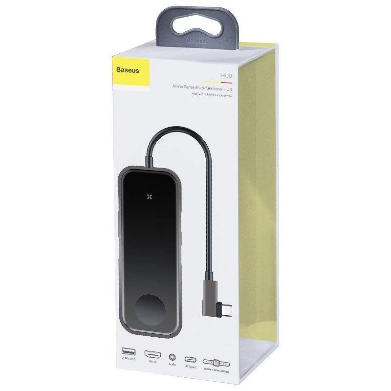 Hub Baseus CAHUB-AZ0G (Lack, 2x USB 3.0, juodos spalvos)