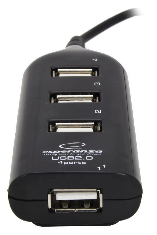 USB Adapteris - Esperanza EA116 480 Mbit/s, Juodas