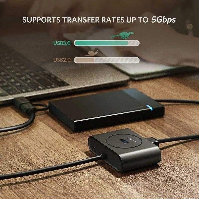 UGREEN HUB USB 3.0 + USB-C 3.1 4 portų OTG