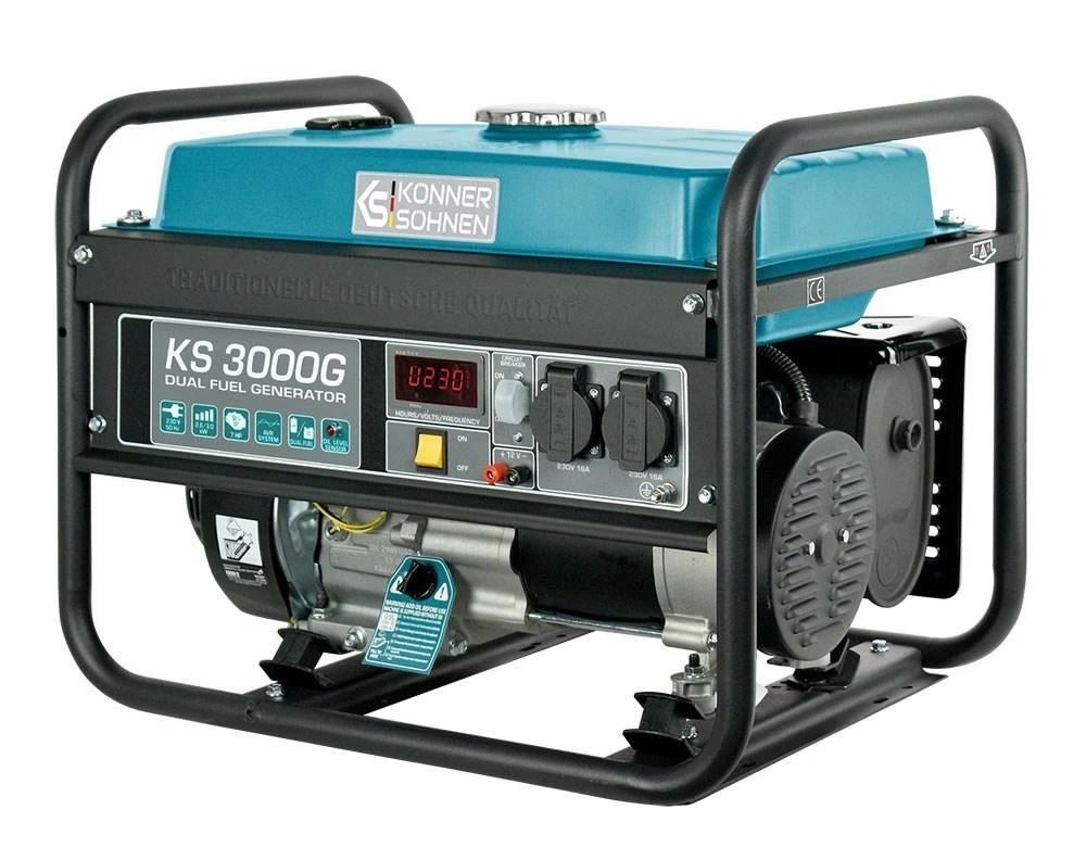 Hibridinis (benzinas/dujos) generatorius Könner & Söhnen, 2,6kW 230V KS 3000 G