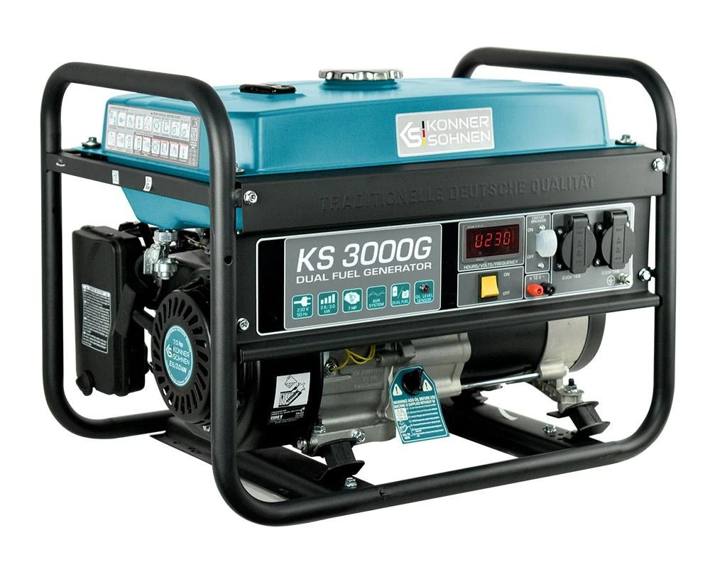 Hibridinis (benzinas/dujos) generatorius Könner & Söhnen, 2,6kW 230V KS 3000 G