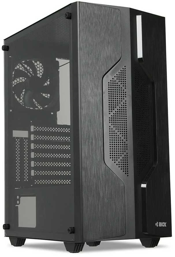 Kompiuterio Korpusas - iBox CETUS 908 Midi Tower ATX, 7 Diskai, Antipirštinis Filtras Juodas
