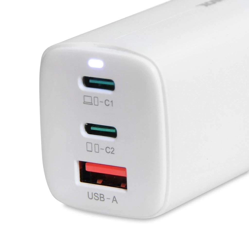 IBOX C-65 PD65W UNIVERSALUS Įkroviklis GaN USB-C CABLE Baltas