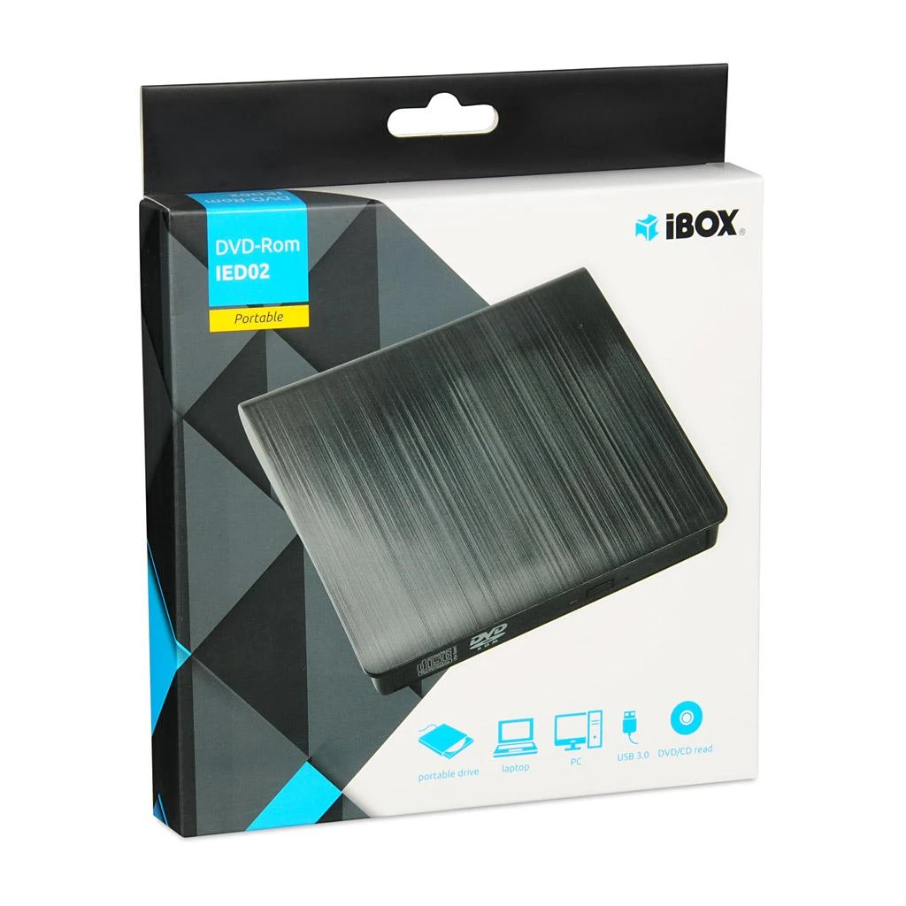 IBOX IED02 IŠORINIS DVD-ROM DISKUMAS, USB 3.0