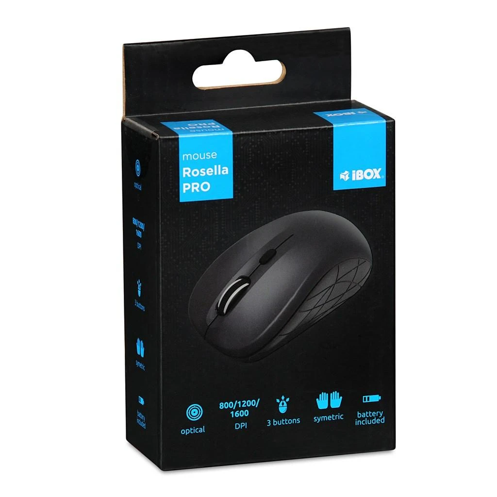 IBOX ROSELLA PRO Belaidė pelė Juodas